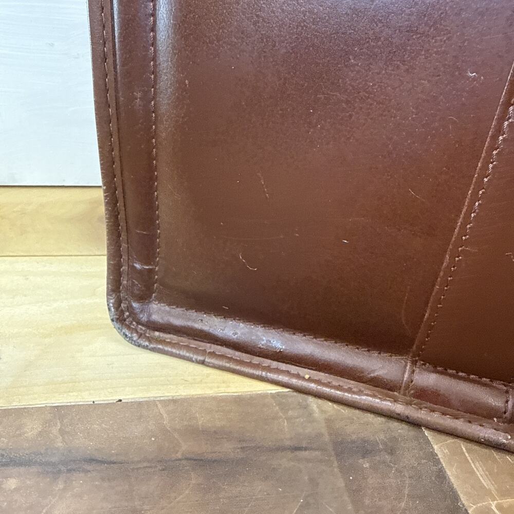 Vintage McKlein Leather Briefcase Travel Bag Brown 18x13x7 Some Scratches - Picture 11 of 16
